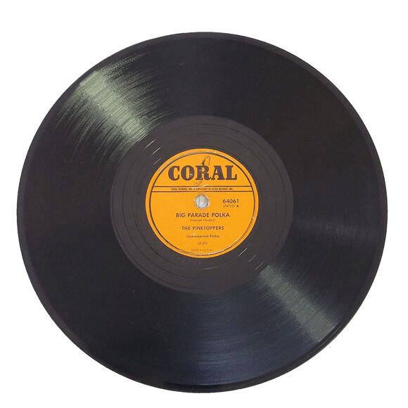 Pinetoppers 78 RPM - Mockin' Bird Hill / Big Parade Polka - Coral V+ - Picture 5 of 5